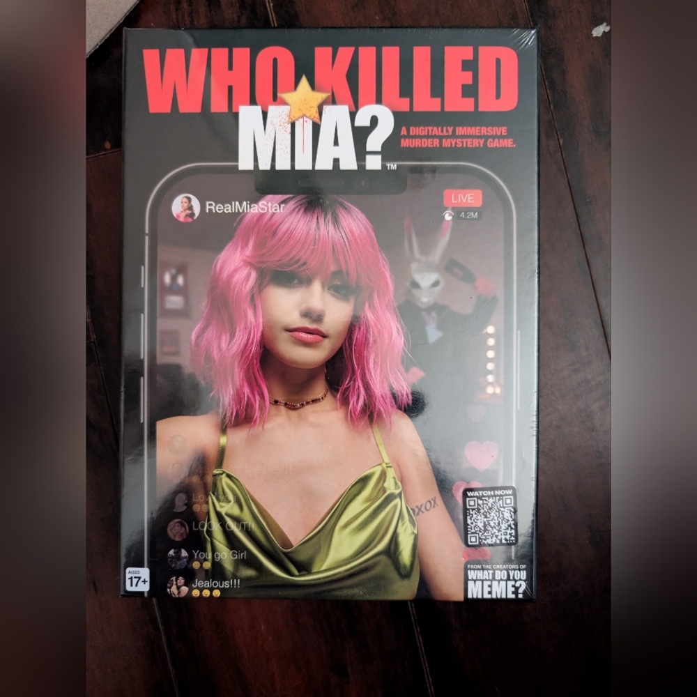 NEW -  Who Killed Mia: A Digitally Immersive Murder Mystery Board Game
